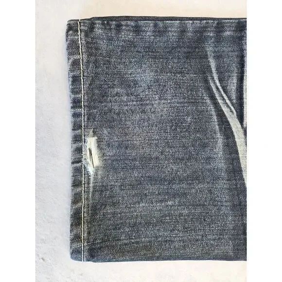 VINTAGE REDEMPTION DENIM Y2K MENS Tapered Jeans Blue SIZE 48X32 Embroidered Logo - Picture 9 of 13